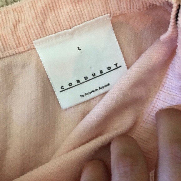 American Apparel Pink Corduroy Circle Skirt - Picture 3 of 4
